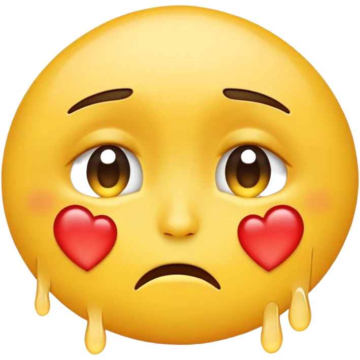 Crying heart eyes face emoji  emoji