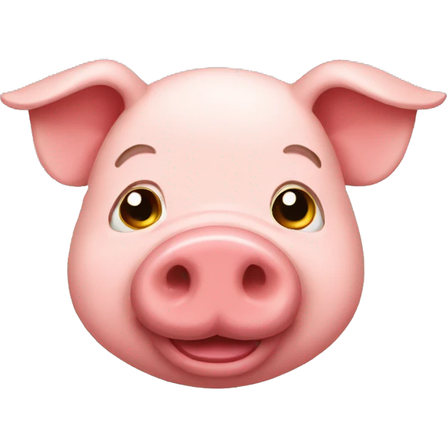 Red Face pig emoji