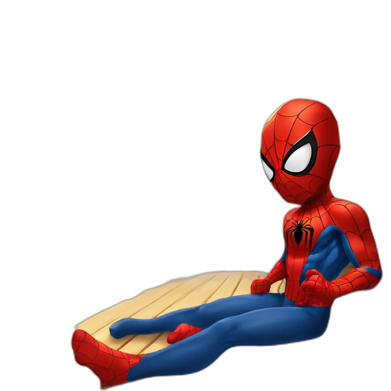 Spiderman dans un sauna emoji