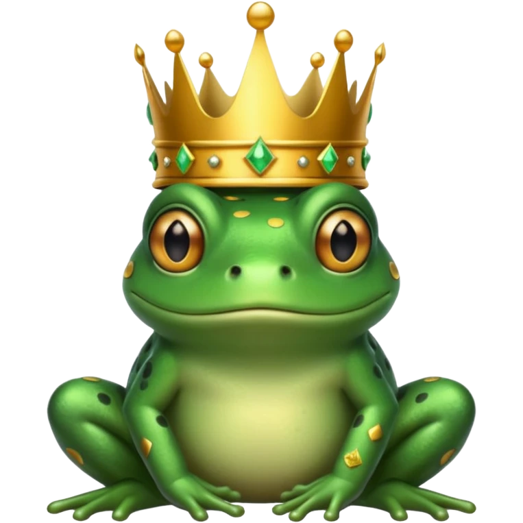 Different moods king frog emoji