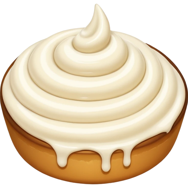 Cream without a plate emoji