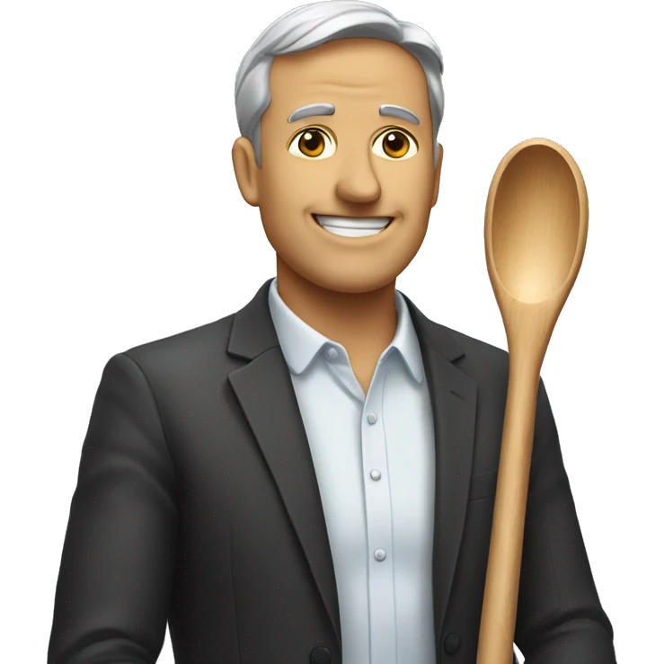executive with wooden spoon emoji