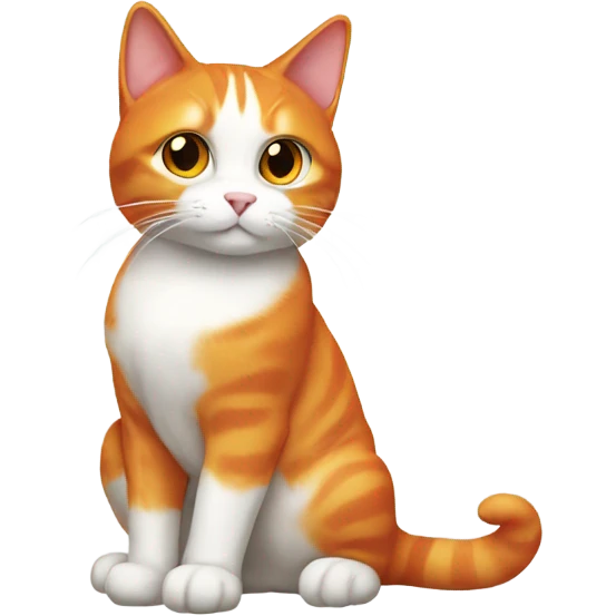 Orange and white cat emoji