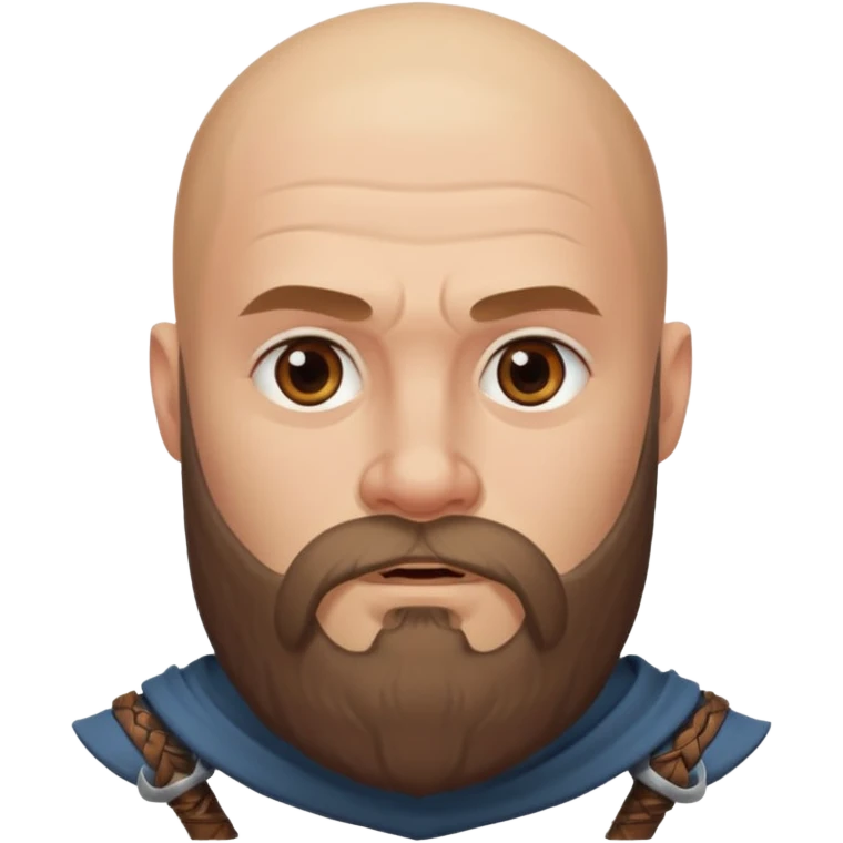 bearded Vikings with bald  with out crown emoji