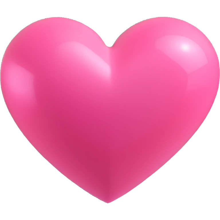 pink heart, shiny, with 3D effect emoji