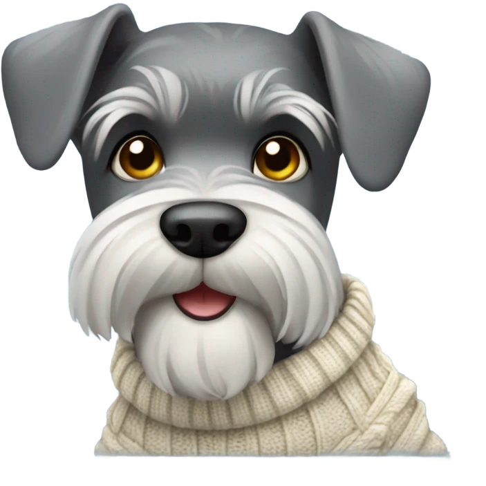 Schnauzer with sweater emoji