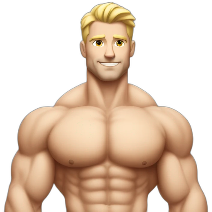 handsome white bodybuilder triceps emoji