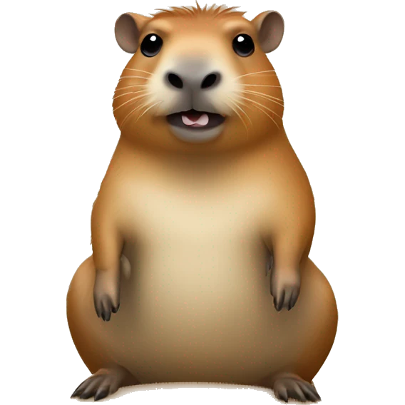 Capybara on surf board emoji