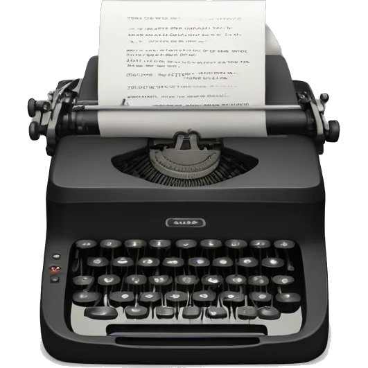 A black typewriter  emoji