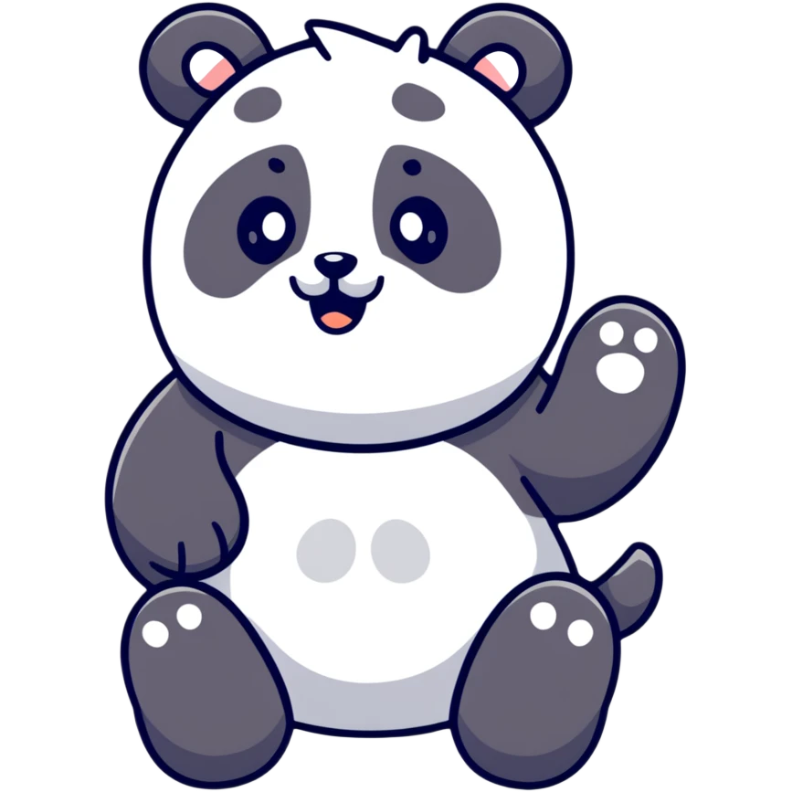 Panda with a middle finger  emoji