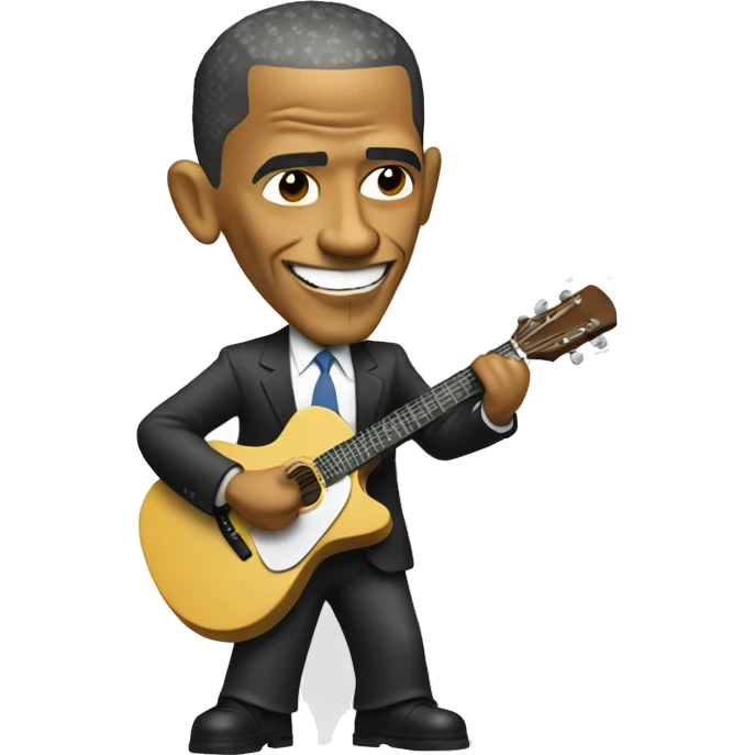 obama playing guitar emoji
