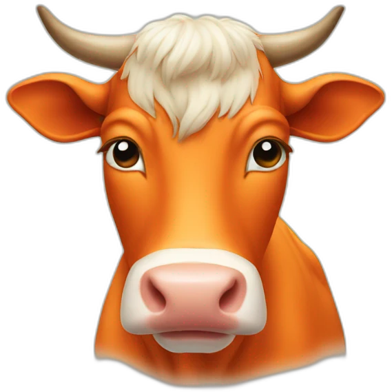 Orange cow emoji