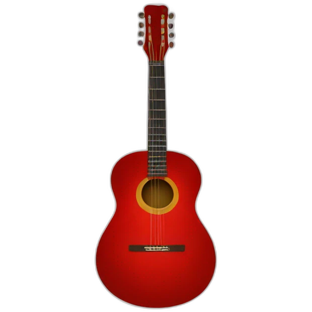 guitar,red emoji