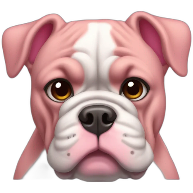 pink  bulldog emoji