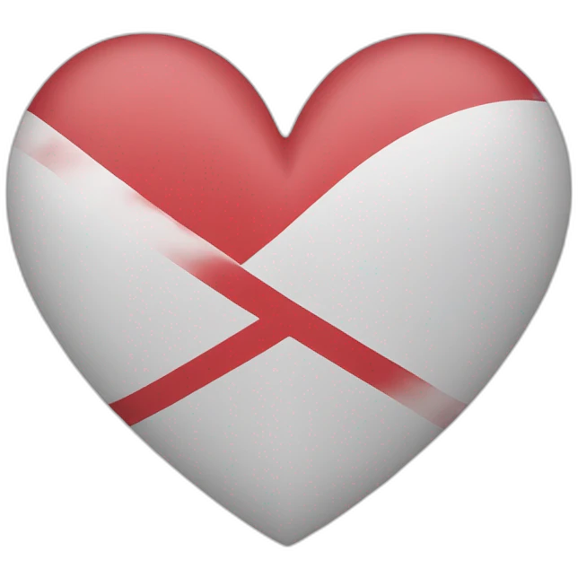 Flag of Japan in the shape of a heart emoji