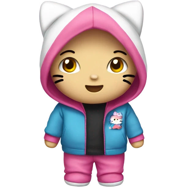 Hello kitty with a hoodie emoji