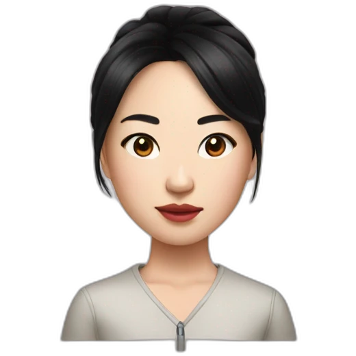 Greta Lee actor asian portrait black hair head only emoji
