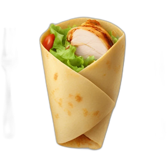 chicken-wrap-with-fork emoji