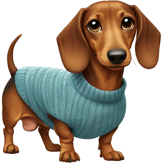 Dachshund with Pullover  emoji