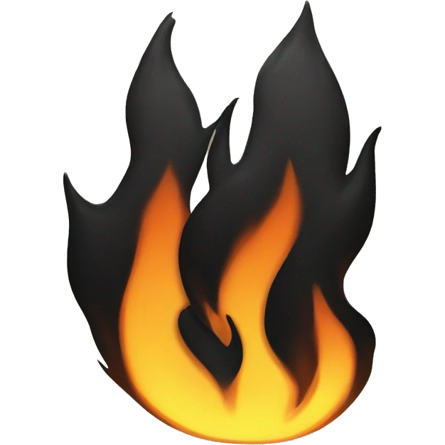 single black flame emoji