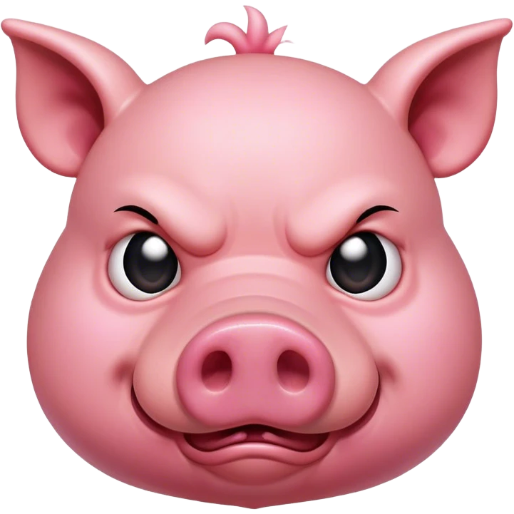 quiero un cerdito enojado emoji