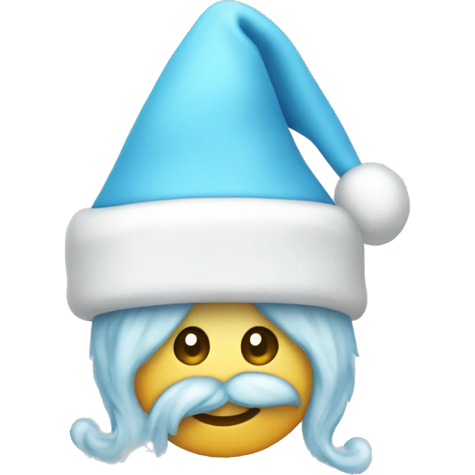 Light blue Santa hat emoji