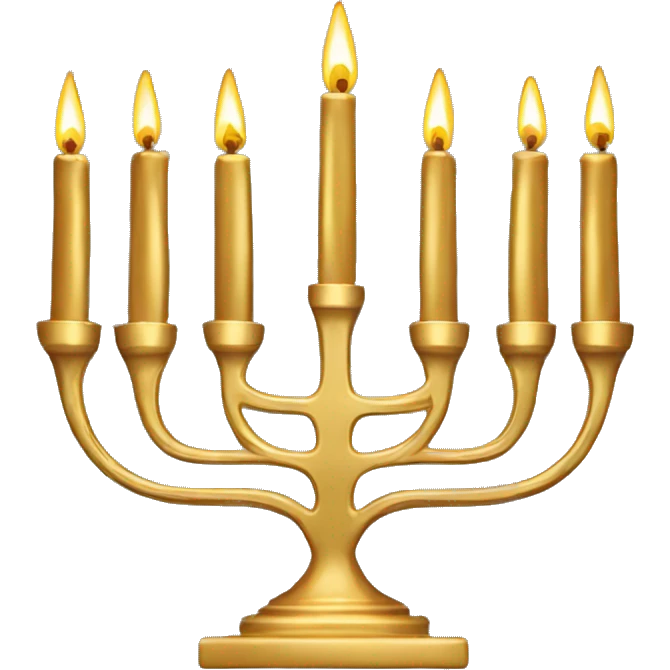 Gold Menorah emoji