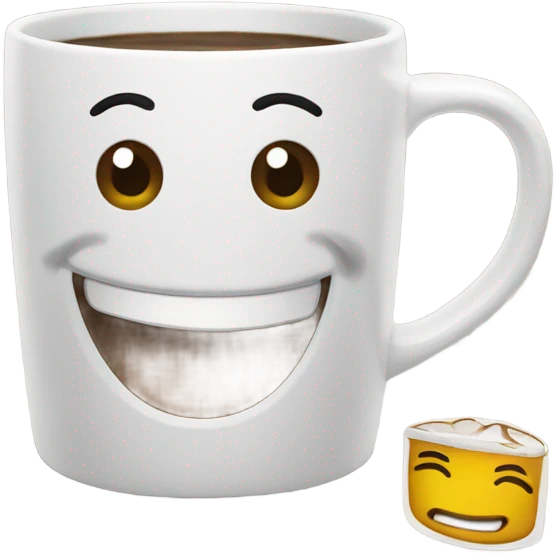 Happy large coffee mug emoji