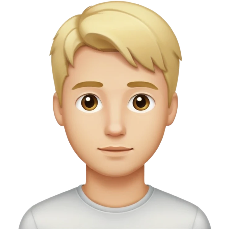 young man with blonde hair and light stubble emoji