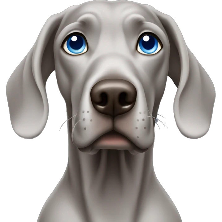 Weimaraner with blue eyes emoji