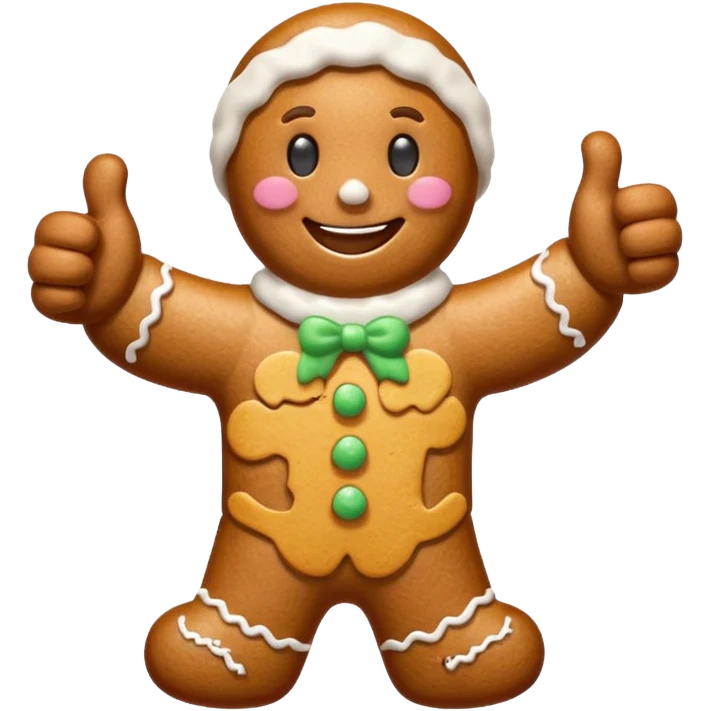 gingerbread thumb up emoji