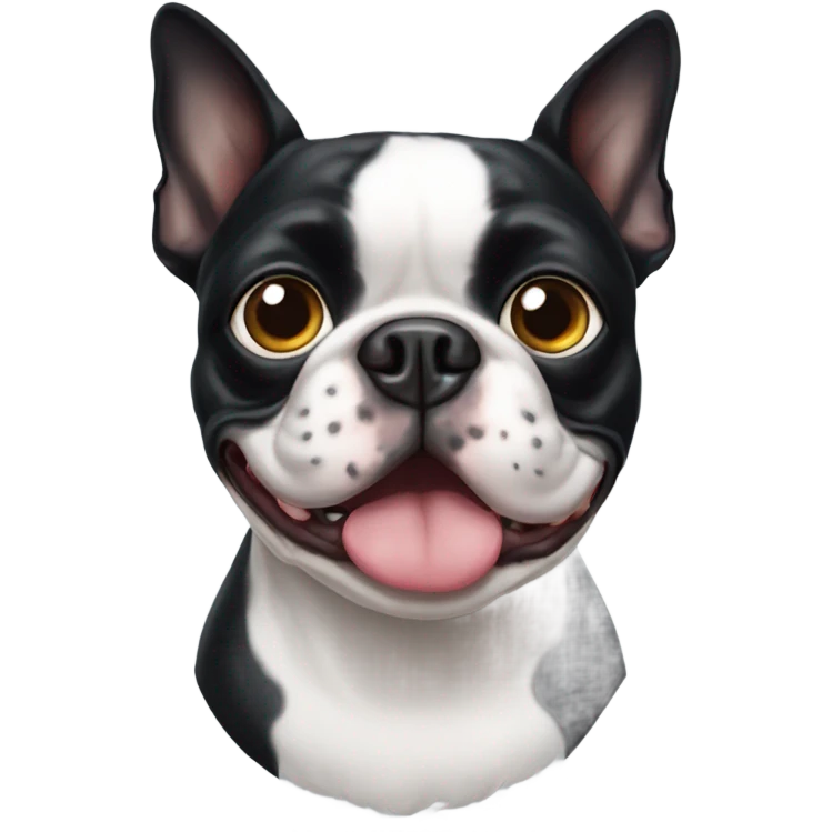 One eyed Boston terrier emoji