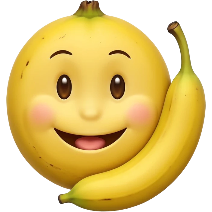 a yellow smiley face sucking a banana emoji