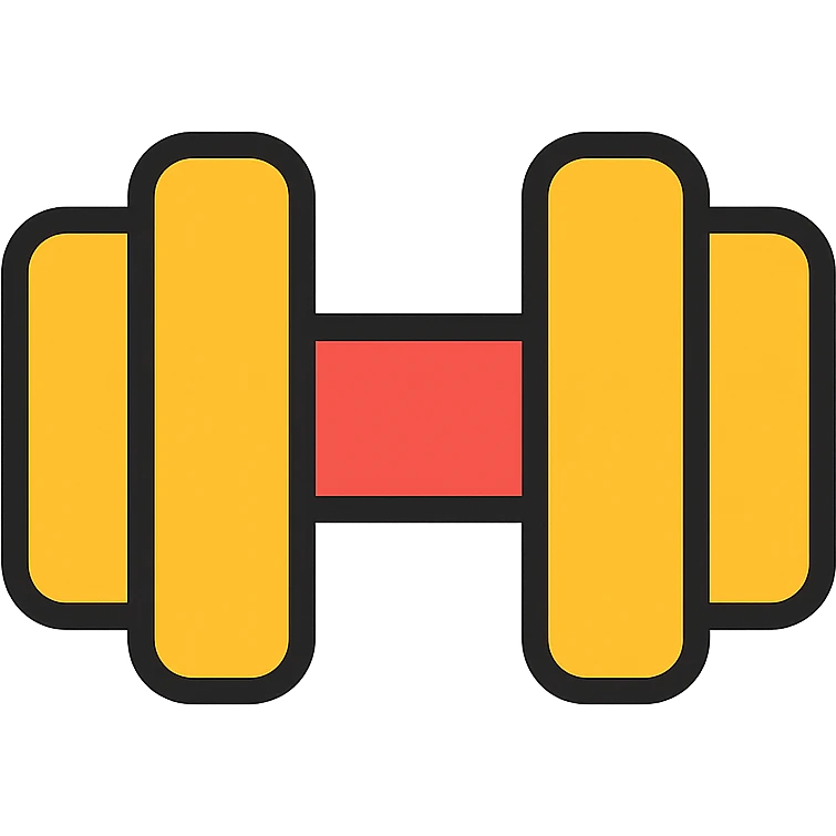 colored dumbbell icon emoji