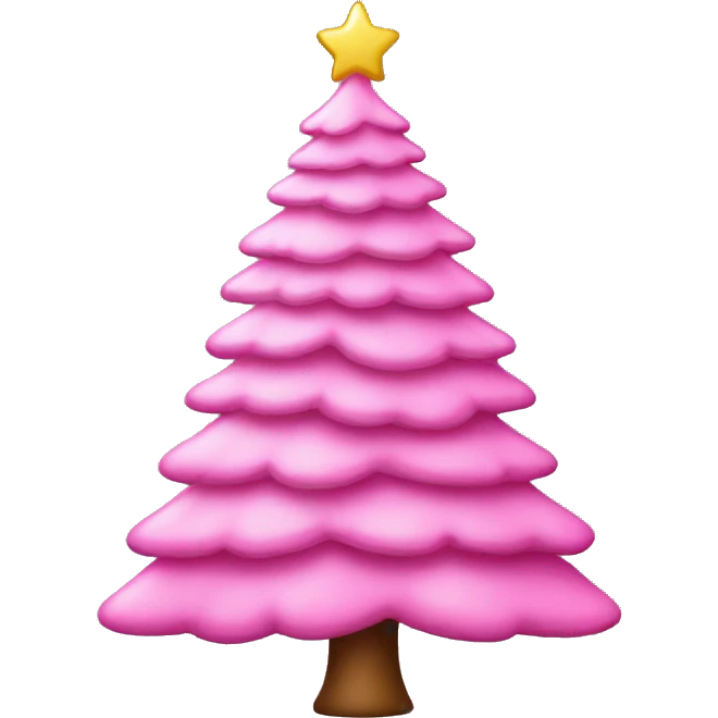 pink christmas tree emoji