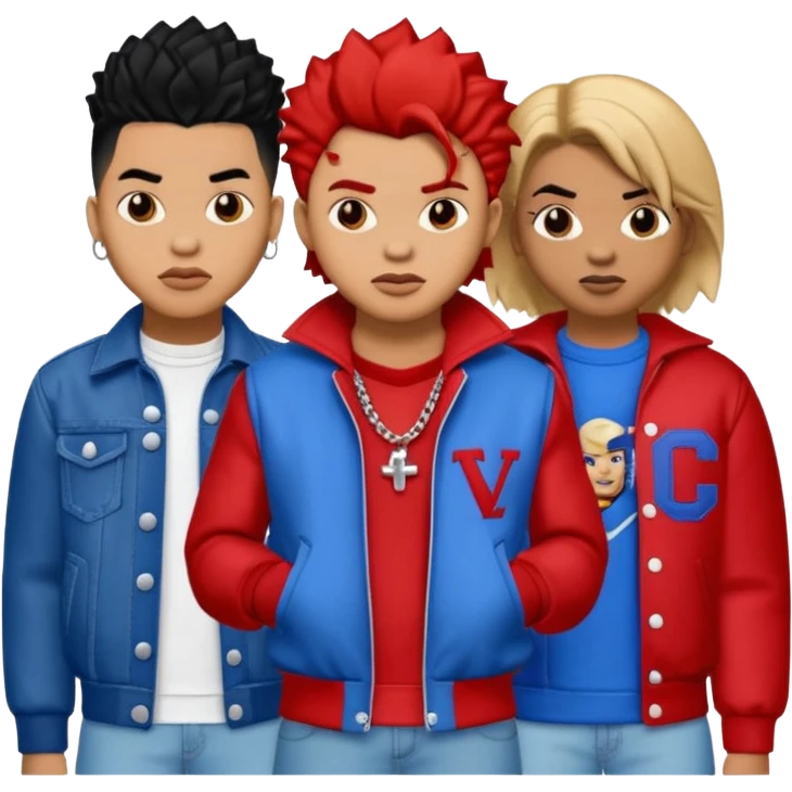 Glam jangle Quale Ricky Shoko, Tay, Tay, Rady Choppa, no Coco V Chucky emoji