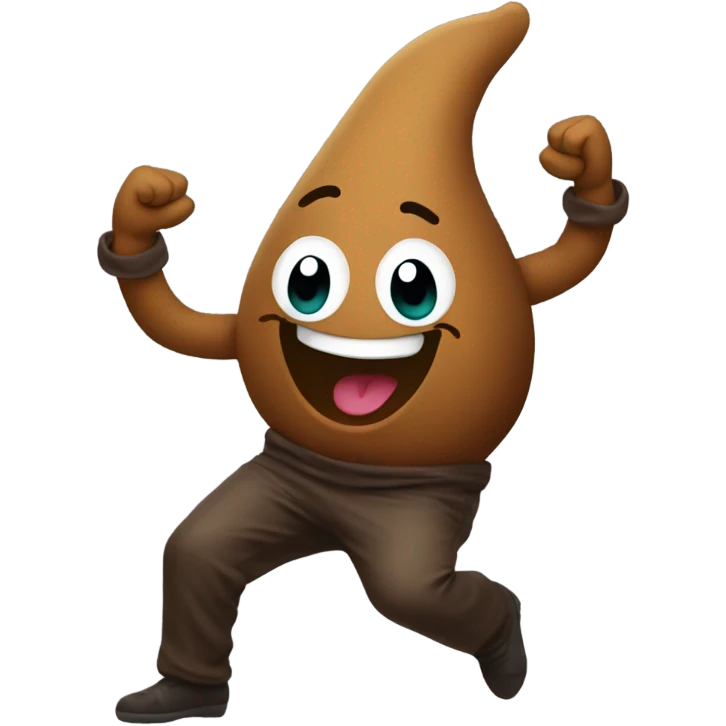  Dancing happy poop emoji