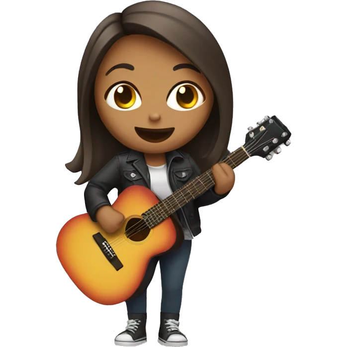 girl with guitar and microphone emoji