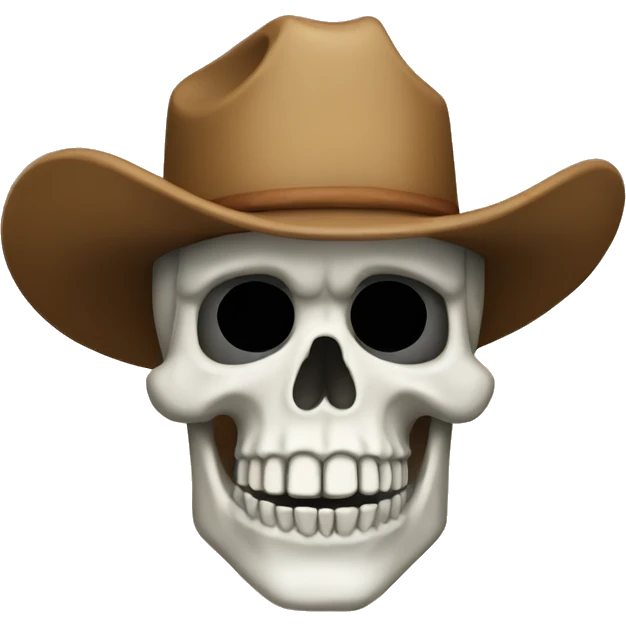 Skeleton with a cowboy hat emoji