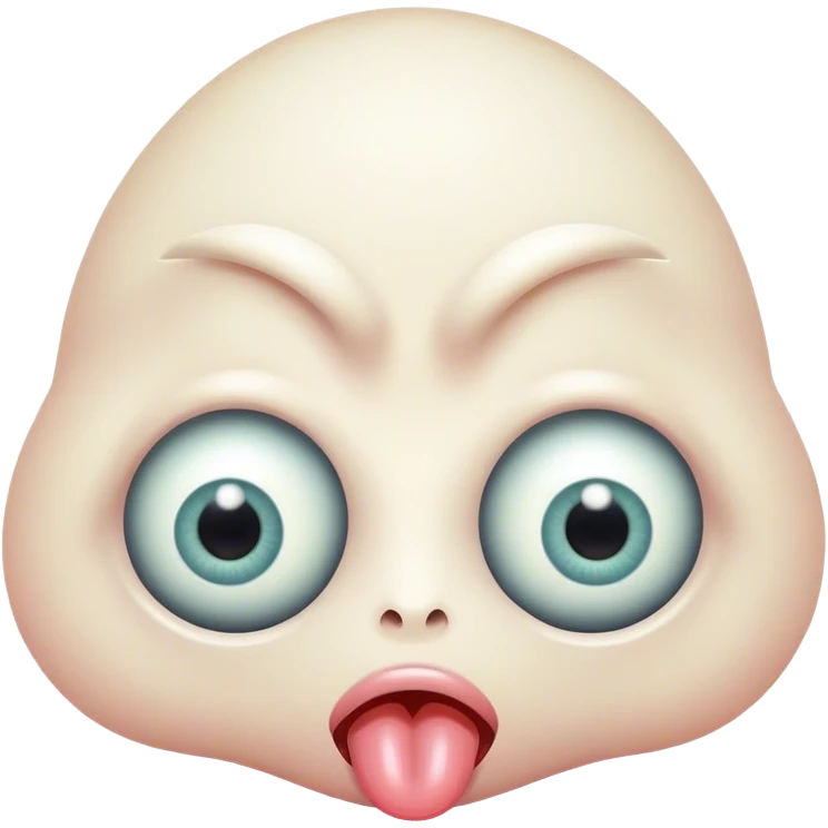 Eyeballs with tongues as pupils  emoji