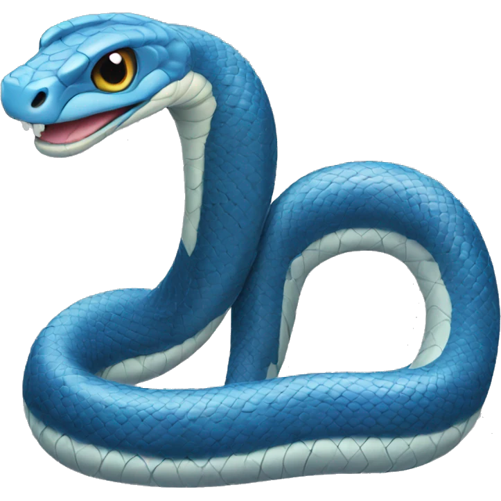 Blue snake emoji