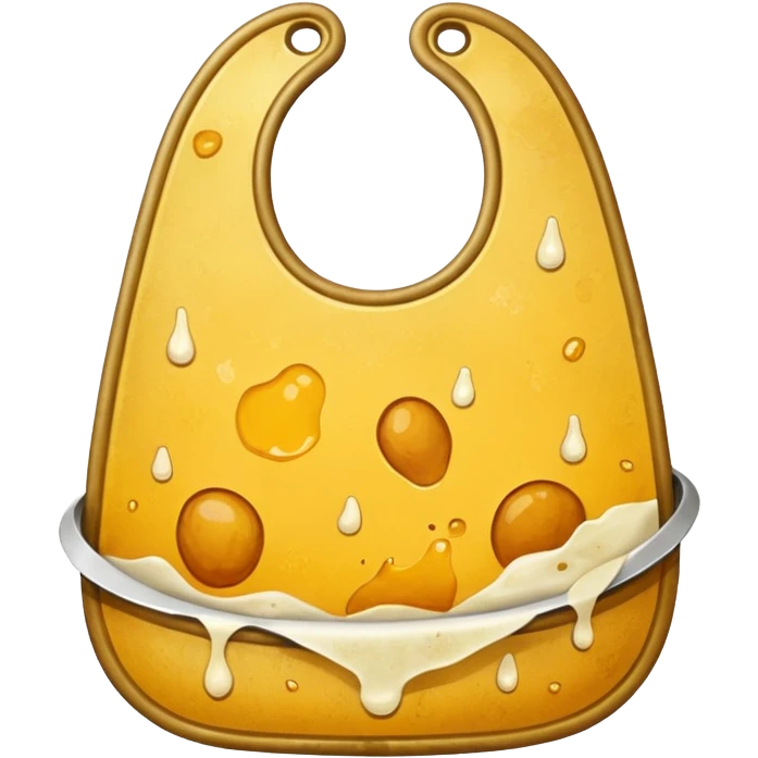 Yellow bib with food stains emoji