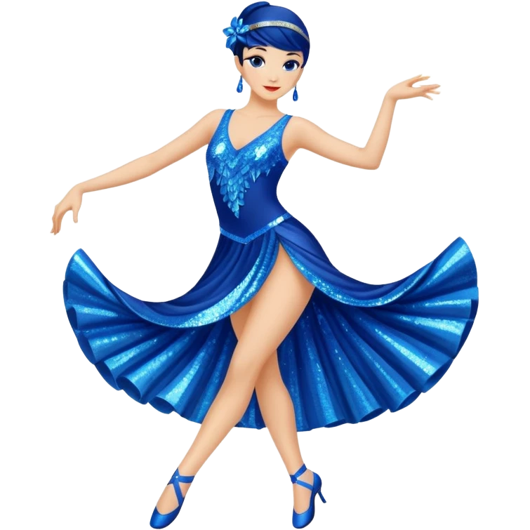 blue jazz style dance costume emoji