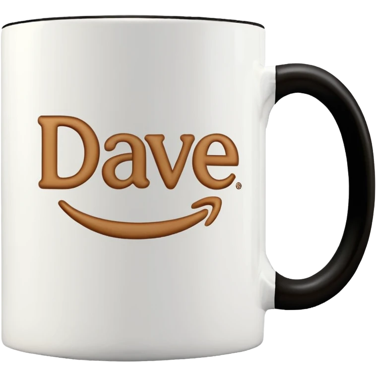"Dave" name, on realistic coffee mug emoji