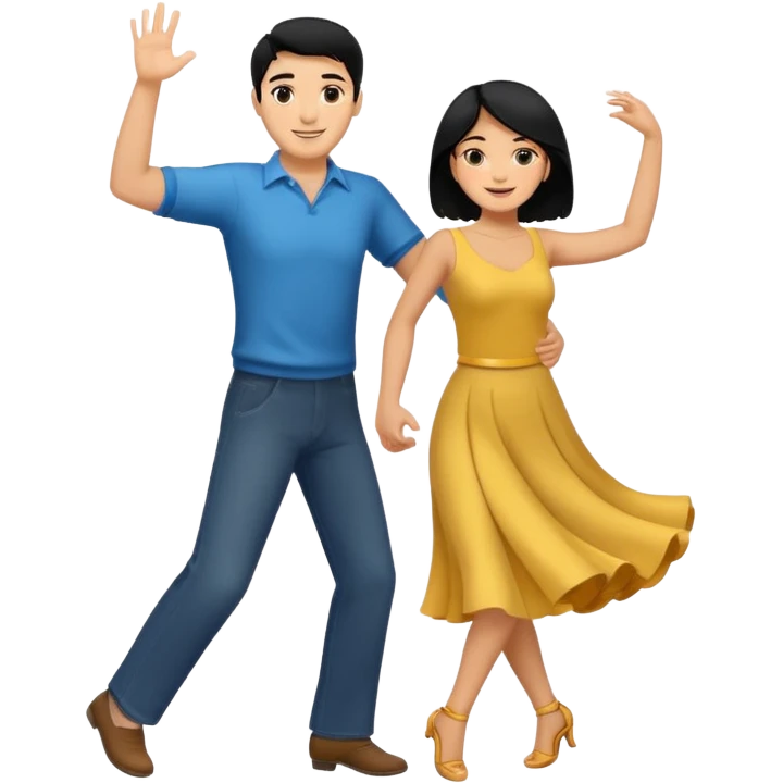 couple dancing full body man black hair emoji