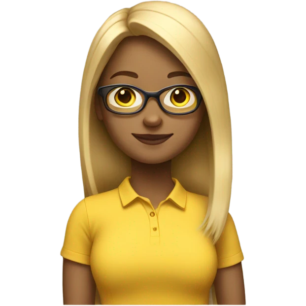 BLOND-straight-haired-girl-glasses-YELLOW-shirt emoji