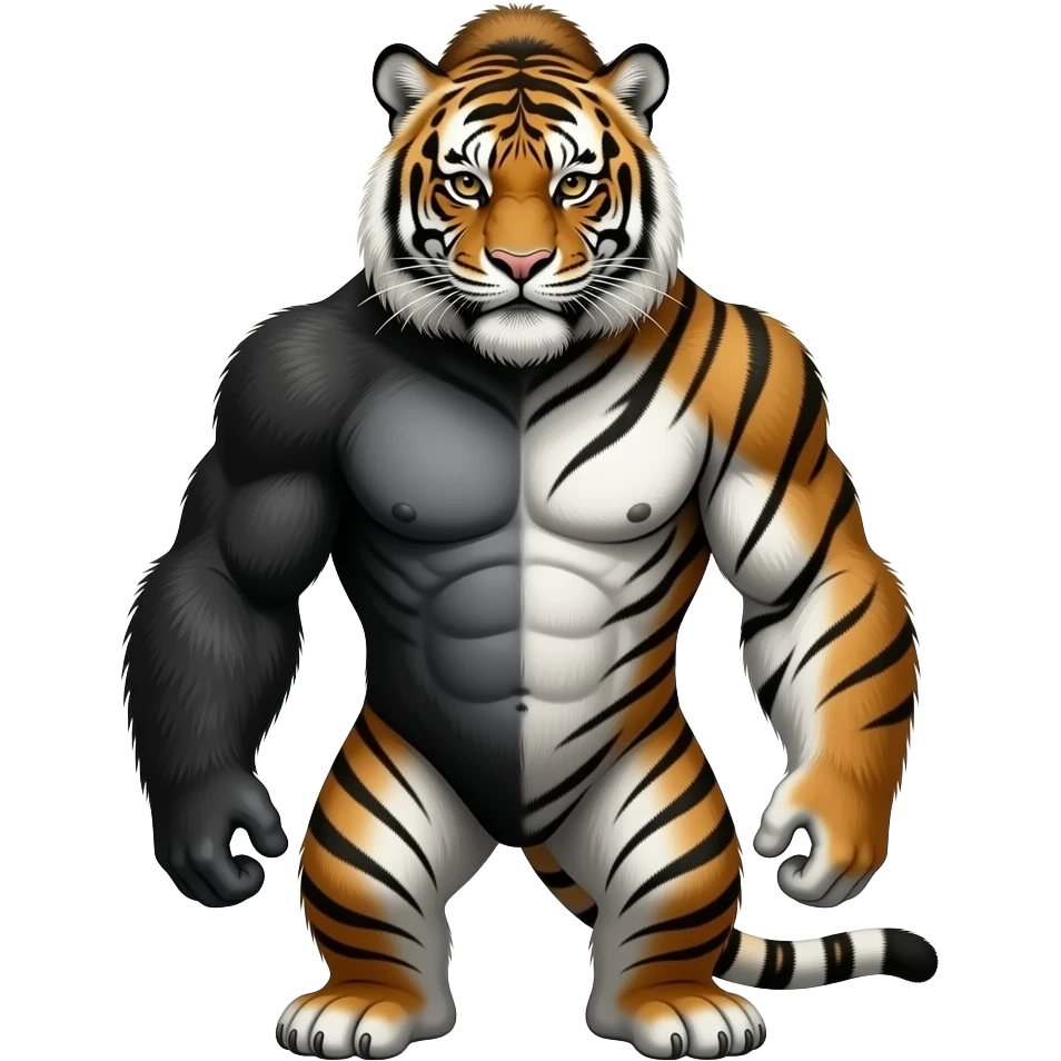 A Gorilla And Tiger Hybrid emoji