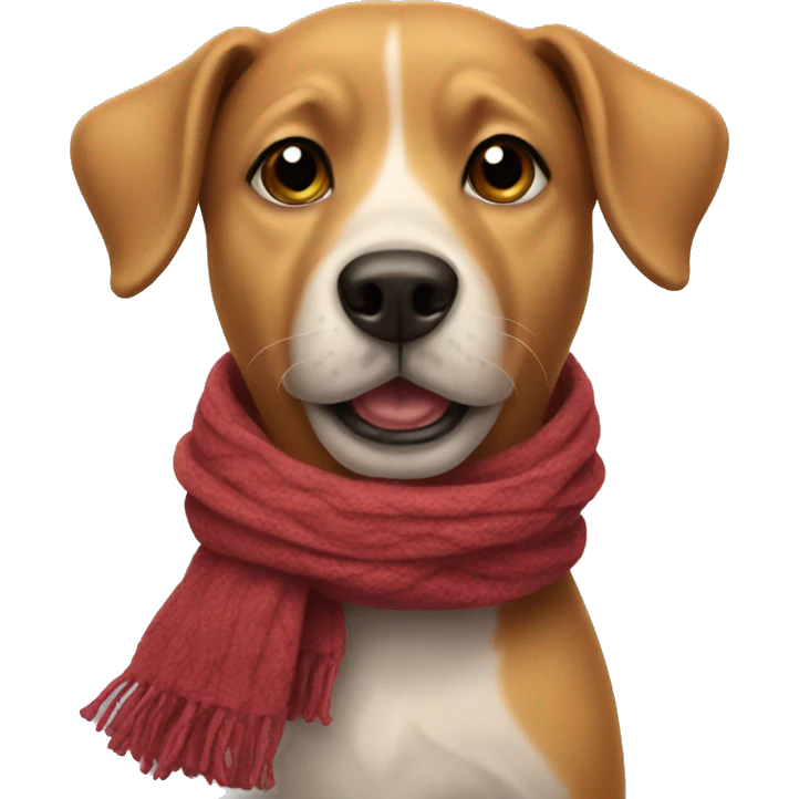 Dog with a scarf  emoji