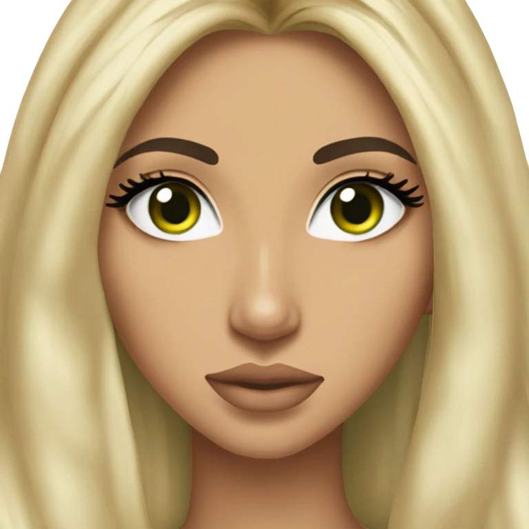 chantel jeffries green eyes long blonde hair  emoji