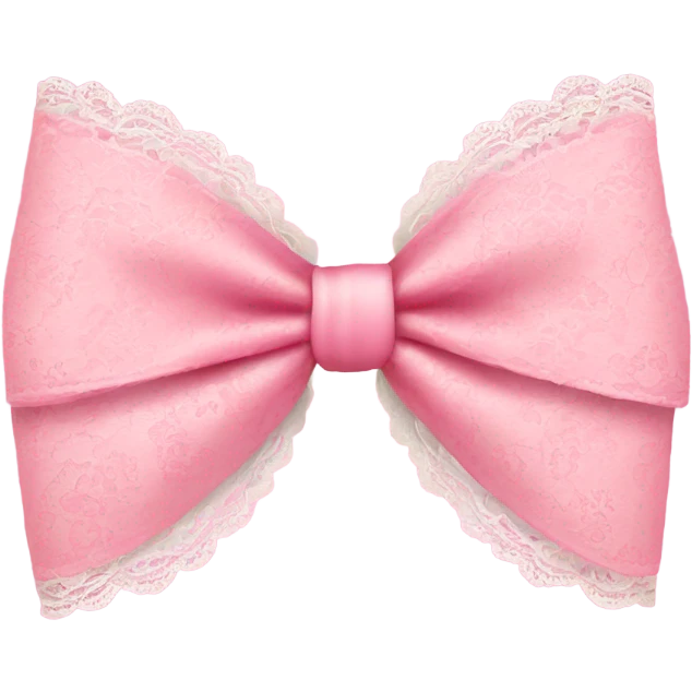 pink bow with lace emoji
